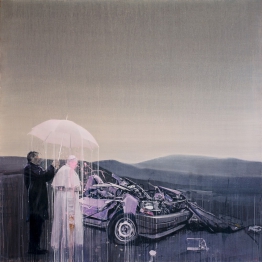 "The Pop(e) · acrylic on canvas · 140x140cm · 2014"